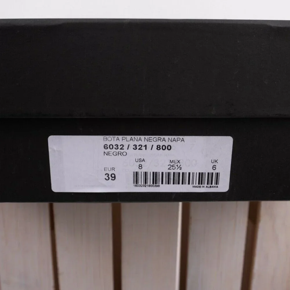 Massimo Dutti Khaite The Row ZARA Riding Boots Flat Black Knee High Leather NWT - Picture 8 of 8
